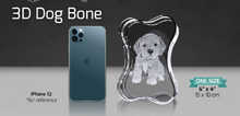 Load image into Gallery viewer, 3 D Crystal Bone Shaped Cube- Vertical