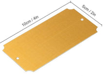Load image into Gallery viewer, Gold notched plate with screws (2'' X 4'')