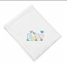 Load image into Gallery viewer, Embroidery Baby Butterflies and heart blanket