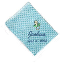 Load image into Gallery viewer, Embroidery Pacifier Design Blanket