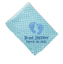 Load image into Gallery viewer, Embroidery Footprint Design Blanket