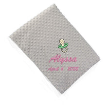 Load image into Gallery viewer, Embroidery Pacifier Design Blanket