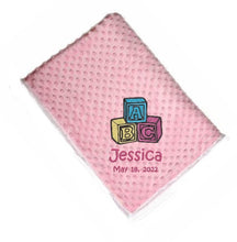 Load image into Gallery viewer, Embroidery Kid Block Design Blanket