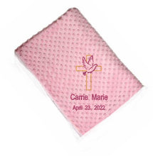 Load image into Gallery viewer, Embroidery Dove and Cross Blanket