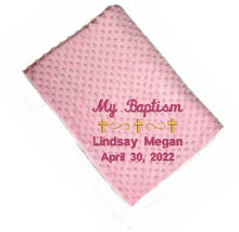 Load image into Gallery viewer, My Baptism Custom Blanket - Gold Cross