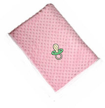 Load image into Gallery viewer, Embroidery Pacifier Design Blanket