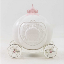 Load image into Gallery viewer, White Ceramic Pumpkin Carriage Money Bank