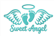 Load image into Gallery viewer, GREEN Sweet Angel Footprint blanket