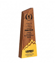 Load image into Gallery viewer, Wood with Metal Mountain Design Award