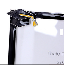 Load image into Gallery viewer, Graduation Black border with white scroll and quill