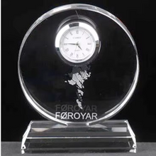 Load image into Gallery viewer, Round Shaped Crystal Table Clock