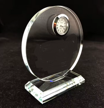 Load image into Gallery viewer, Round Shaped Crystal Table Clock