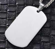 Load image into Gallery viewer, Medical Alert Pendant Necklace- Dog Tag Stainless Steel Black, Gold and Black