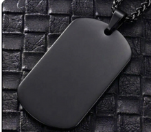 Load image into Gallery viewer, Medical Alert Pendant Necklace- Dog Tag Stainless Steel Black, Gold and Black