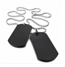 Load image into Gallery viewer, Black Military Style Dog Tags