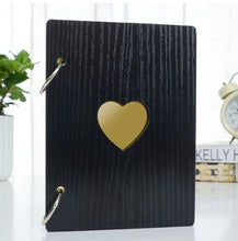 Load image into Gallery viewer, 6 x 4 inch Scrapbook style Photo Album- Black | Scrapbook style Photo Album | Photo albums online | Photo albums in Canada | Photo albums in Calgary | Gift shop Canada | Black 6x4 inch scrapbook photo album, small black photo album, compact memory book, black scrapbook album for memories, sleek photo album for 6x4 prints, black album for storing photographs, elegant photo album for memories