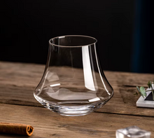 Load image into Gallery viewer, Close-up detail of brandy Irish whiskey glass – artisanal spirits glass perfect as gift for special occasions