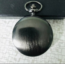 Load image into Gallery viewer, Brushed Black Pocket Watch