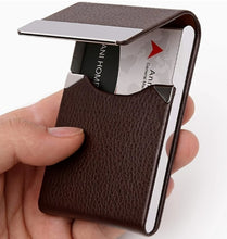 Load image into Gallery viewer, Dark Brown Leather Executive Business Card holder