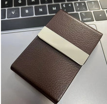 Load image into Gallery viewer, Dark Brown Leather Executive Business Card holder
