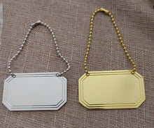 Load image into Gallery viewer, Decanter Tags with adjustable chain