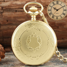 Load image into Gallery viewer, Royal Shield Crown Pattern Quartz Pocket Watch- Black, Gold , Silver| Engraver in Calgary | Best engraver in Canada | Online Gift shop Calgary | Online gift shop Canada