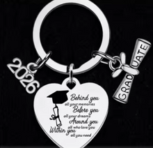 Load image into Gallery viewer, Graduation Heart keychain -Behind you 2026