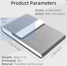 Load image into Gallery viewer, Grey Leather Executive Business Card holder