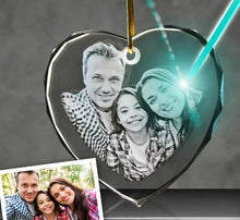 Load image into Gallery viewer, 3D Crystal Heart Ornament