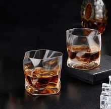 Load image into Gallery viewer, Japanese twist whiskey glass – unique spiral design whiskey glass gift for bourbon and spirits lovers in Canada