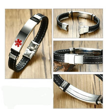 Load image into Gallery viewer, Medical Alert ID Bracelet | Bracelet for Doctors | Bracelets online | Bracelet gift shop | Gift shop in Calgary | Gift shop in Canada | Gift store Calgary | Online gift stores Calgary | Engraving in Calgary | Engraving in Canada
