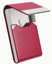 Load image into Gallery viewer, Red  Leather Executive Business Card holder