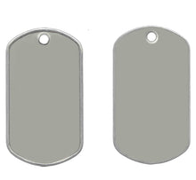 Load image into Gallery viewer, Rolled Edge Military Dog Tag necklace- Silver