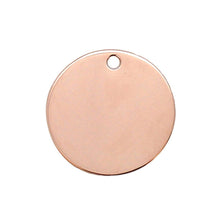 Load image into Gallery viewer, Gold stainless Steel Blank Circle Charm For Engraving