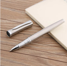 Load image into Gallery viewer, Smooth Silver Executive Roller ball pen with lid | Online gift shop in Calgary | Online gift shop in Canada | Engraver in Canada | Engraver in Calgary | Ball pens online | Gift shop Canada