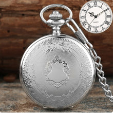 Load image into Gallery viewer, Royal Shield Crown Pattern Quartz Pocket Watch- Black, Gold , Silver| Engraver in Calgary | Best engraver in Canada | Online Gift shop Calgary | Online gift shop Canada