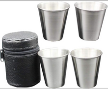 Load image into Gallery viewer, 4 Stainless Steel Shot Glasses in Pouch - 60 ml