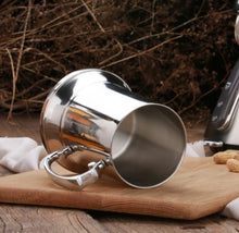 Load image into Gallery viewer, Stainless steel tankard with handle | Customizable tankard | Personalized stainless steel mug | Engraved metal tankard | Durable steel beer mug | Classic design tankard | Perfect gift tankard | Wedding gift tankard | Graduation gift tankard | Premium quality tankard
