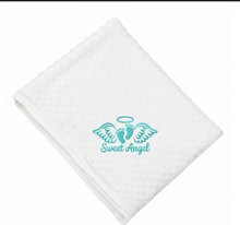 Load image into Gallery viewer, GREEN Sweet Angel Footprint blanket