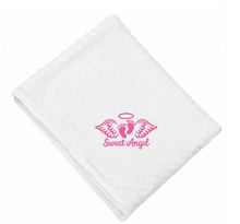 Load image into Gallery viewer, PINK Sweet Angel Footprint blanket