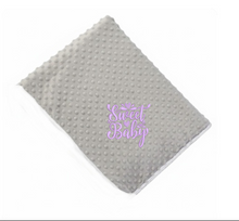 Load image into Gallery viewer, Embroidery Sweet BABY Blanket-LILAC
