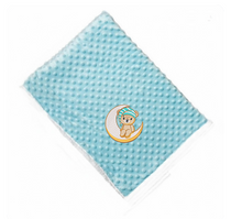 Load image into Gallery viewer, Sleepy Teddy bear on the Moon-Blue