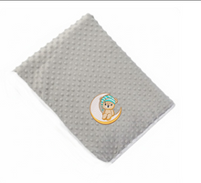 Load image into Gallery viewer, Sleepy Teddy bear on the Moon-Blue