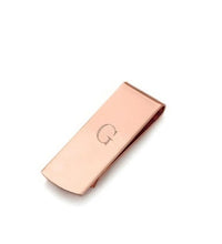 Load image into Gallery viewer, Rose Gold Thin Stainless Steel Money Clip engraved gift for her – high quality cash clip Canada