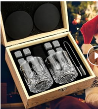 Load image into Gallery viewer, Whiskey Stones and Whiskey Glasses Set with Wood Box