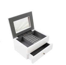Load image into Gallery viewer, White Jewelry box with drawer