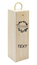 Load image into Gallery viewer, Monogram Wooden Wine box | Wine box online | Wine box in Calgary | Wine box gift in Canada | Gift shop in Canada | Gift shop in Calgary | Xmas gifts online Calgary | Xmas gifts online Canada |  Customized gifts online Canada | Engraver in Calgary | Engraver in Canada | Customized gifts in Canada | Customized gifts in Calgary | Gift shop in Canada | Gift shop in Calgary | Engraving items in Canada