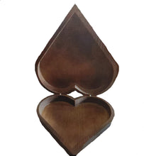 Load image into Gallery viewer, Wooden heart keepsake box with gift packaging – perfect present idea for birthdays and Valentine’s Day in Canada