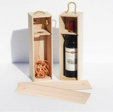 Load image into Gallery viewer, Personalized Wooden Wine Box with Custom Engraving | Custom Engraved Wooden Wine Box for Gifts | Wooden Wine Box with Personalized Engraving | Elegant Wooden Wine Box for Special Occasions | Custom Wine Box with Engraved Design