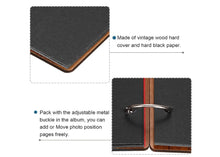Load image into Gallery viewer, 6 x 4 inch Scrapbook style Photo Album- Black | Scrapbook style Photo Album | Photo albums online | Photo albums in Canada | Photo albums in Calgary | Gift shop Canada | Black 6x4 inch scrapbook photo album, small black photo album, compact memory book, black scrapbook album for memories, sleek photo album for 6x4 prints, black album for storing photographs, elegant photo album for memories